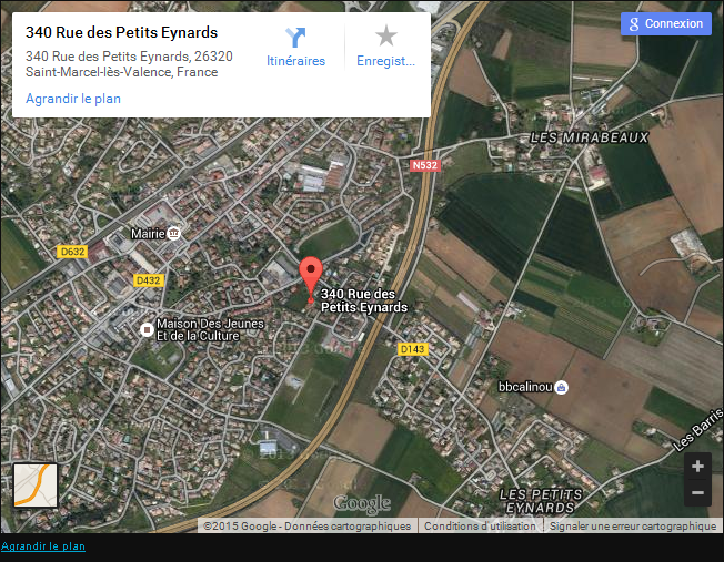 agrandir le plan via google maps